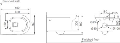 Унитаз подвесной STWORKI Хаммель HDC520WH с микролифтом в Батайске